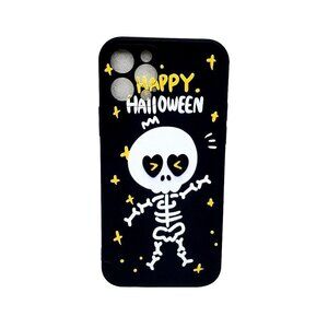 Happy Halloween iphone 12 - 12 Pro Romwe Skeleton Phone Case Black White